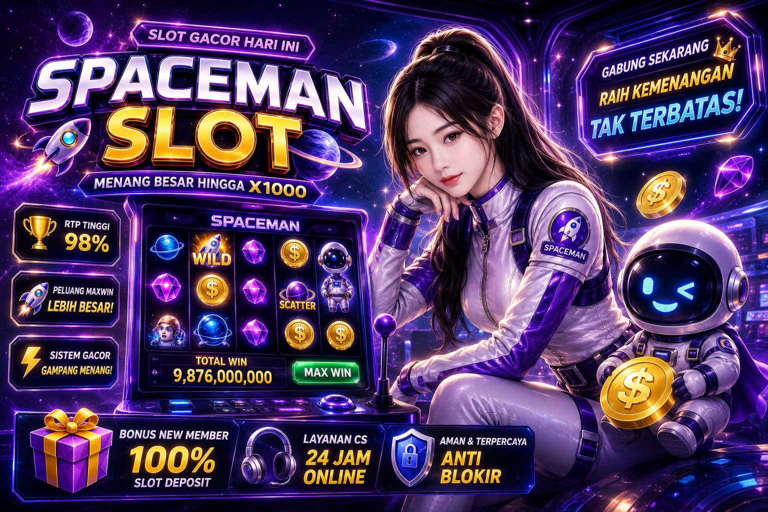 Spaceman Slot Cocok Menemani Waktu Santai di Rumah